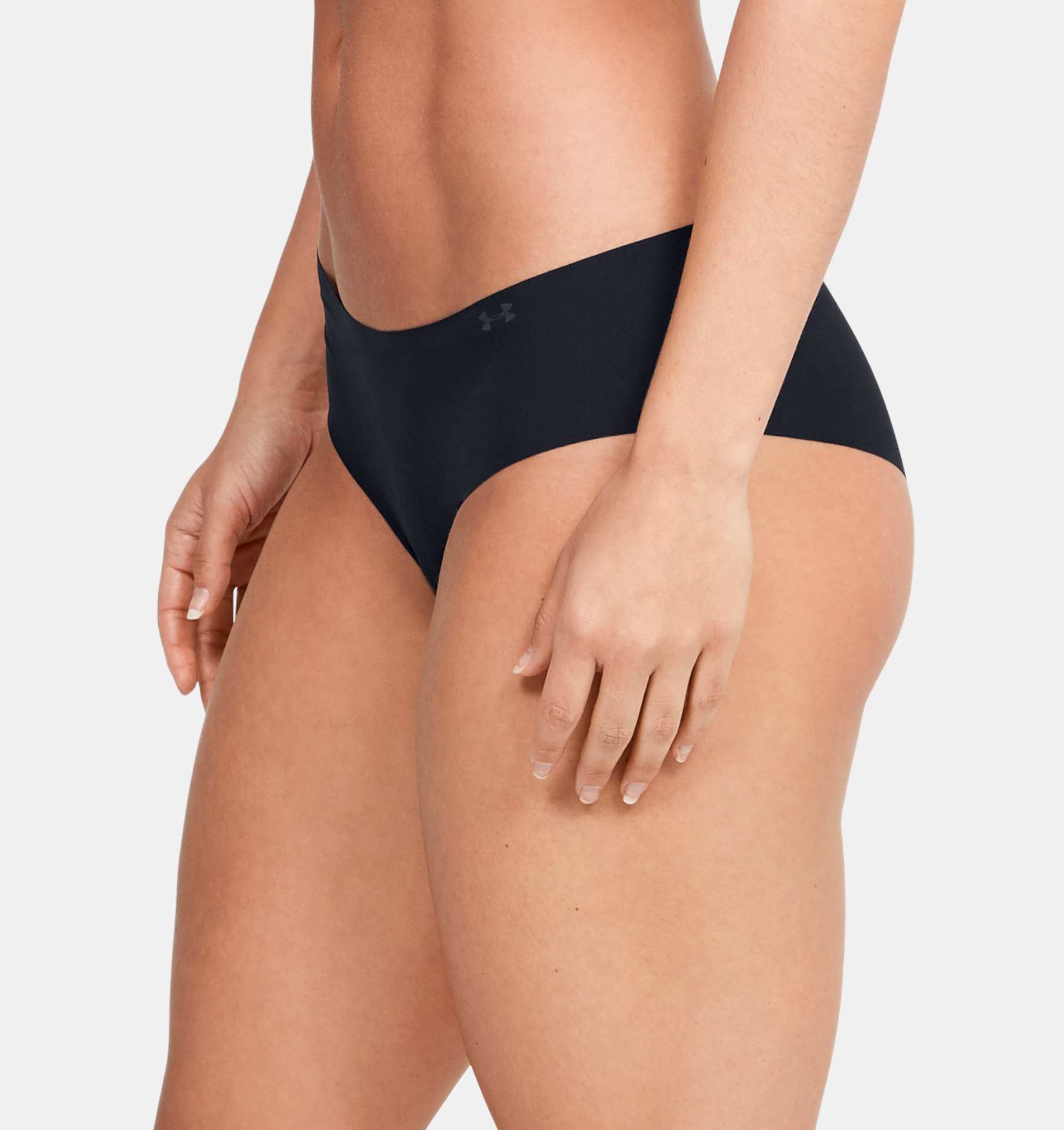 Womens Brief 3 Pack Black Under Armour Pure Stretch 